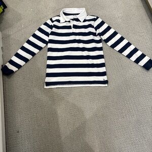 Janie and Jack Navy and White Striped Kids Polo Shirt